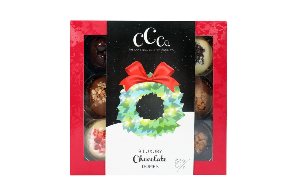 9 Assorted Solid Chocolate Domes Christmas Gift Box xx