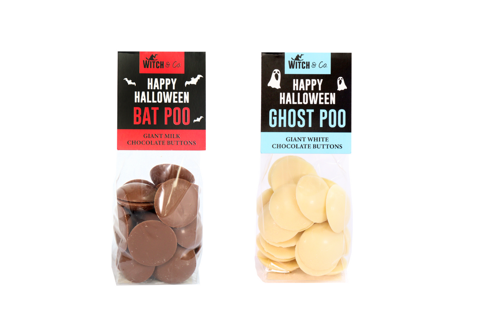 Bat Poo & Ghost Poo Chocolate Buttons xx