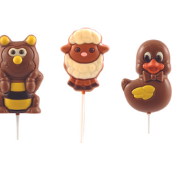 Spring Character Chocolate Lollies