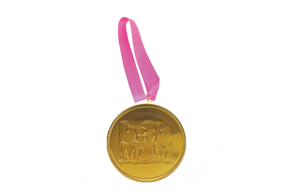 Best Mum Gold Medallion with Ribbon