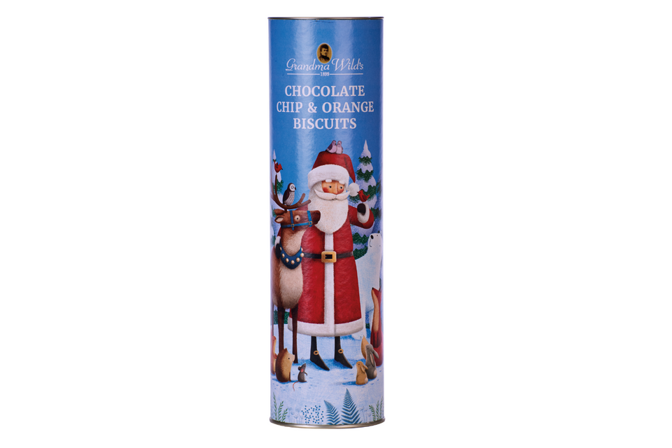 Santa & Reindeer Giant Biscuit Tube xx