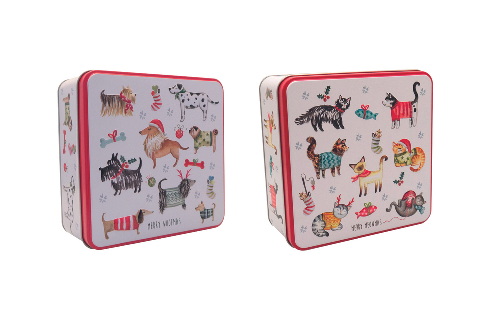 Merry Woofmas and Merry Meowmas Biscuit Tins xx