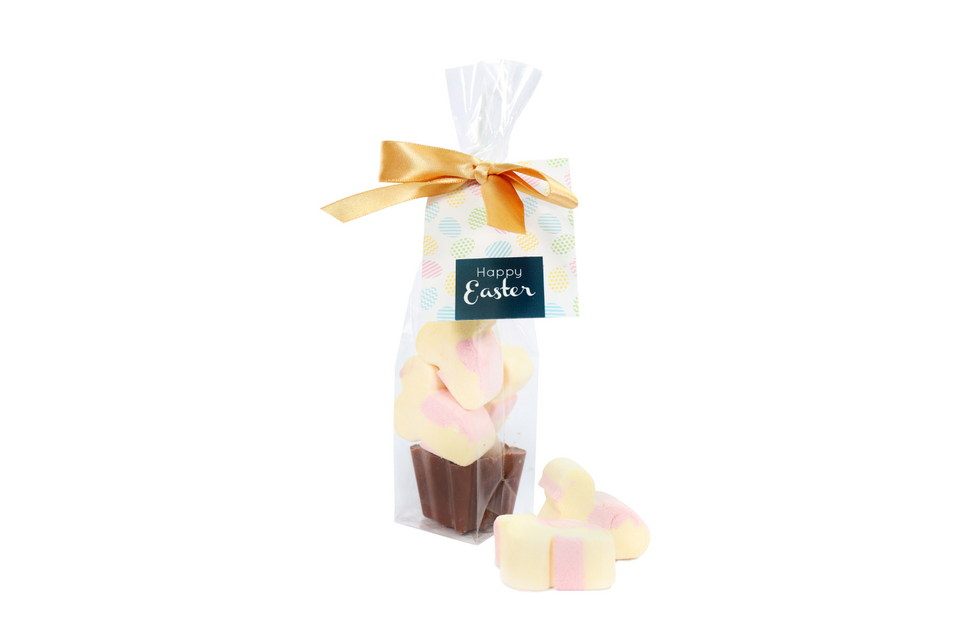 Happy Easter Milk Chocolate Stirrer with Chick Marshmallows xx