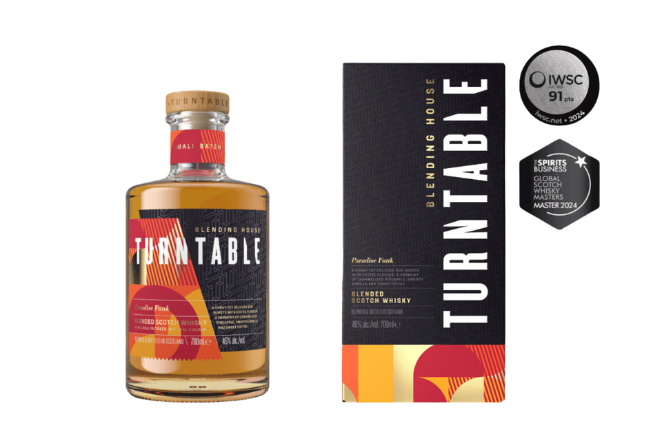 Turntable - Paradise Funk 46% Blended Scotch Whisky 70cl xx