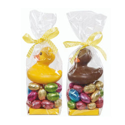 Chocolate Duck with Foiled Mini Eggs