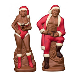 Chocolate Male & Female Cheeky Santas